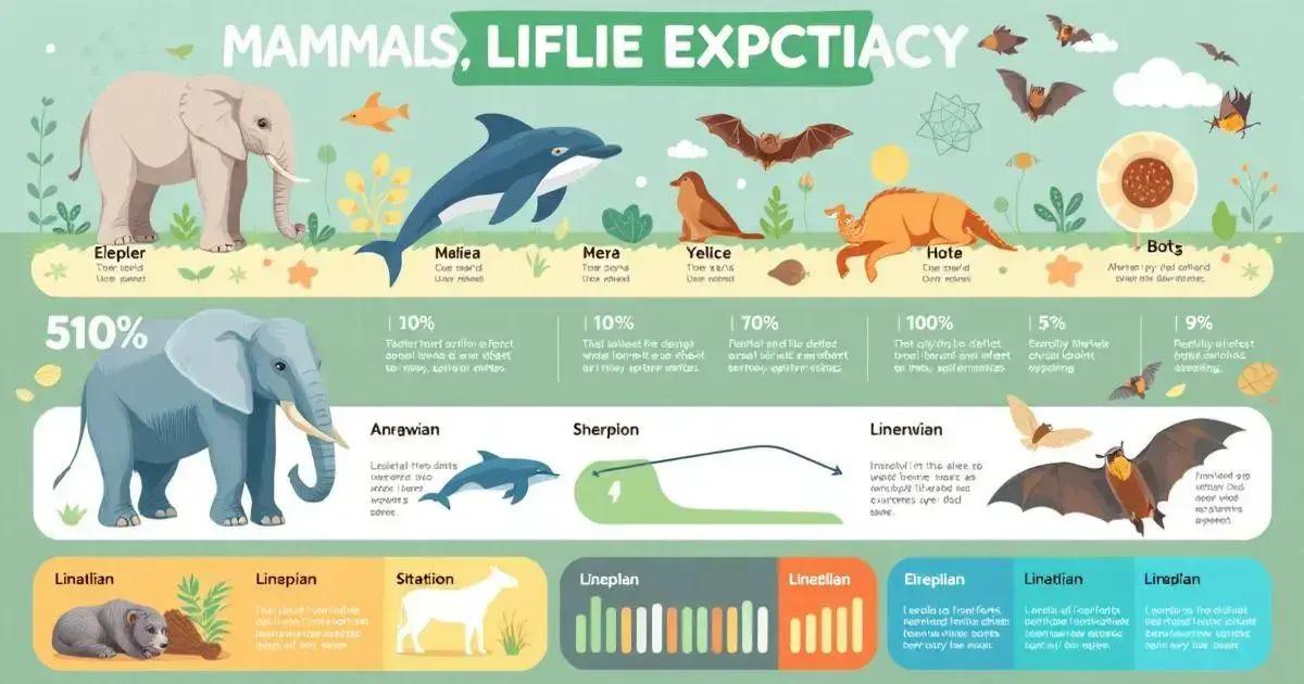 Tipos de mamíferos e suas expectativas de vida